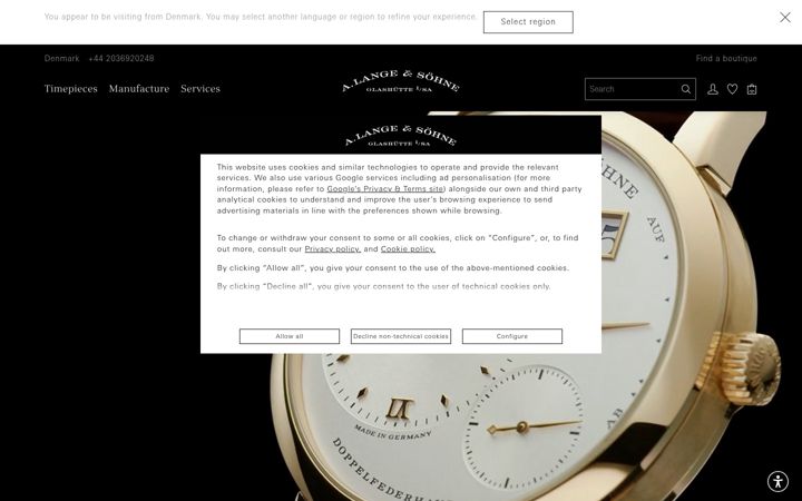 Screenshot of alange-soehne.com