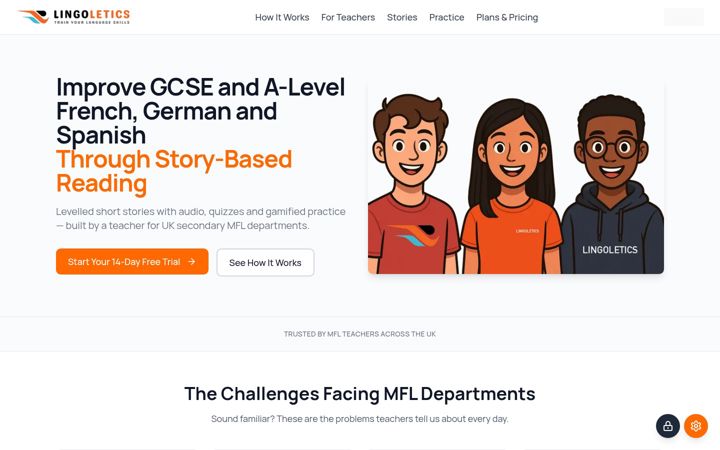 Screenshot of alanguagestory.com