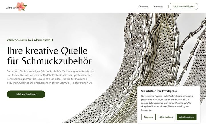 Screenshot of alani-schmuck.de