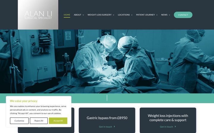 Screenshot of alanlisurgery.com