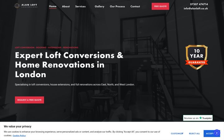 Screenshot of alanloft.co.uk