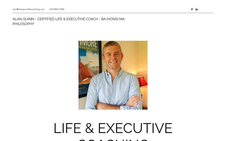 Screenshot of alanquinnlifecoaching.com