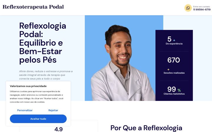 Screenshot ta' alanreflexologiapodal.com.br