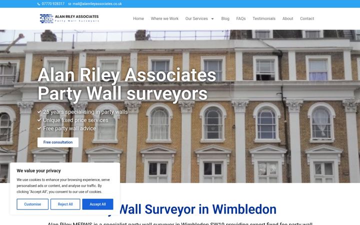Screenshot of alanrileyassociates.co.uk