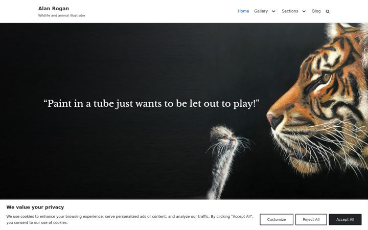 Screenshot of alanrogan.com