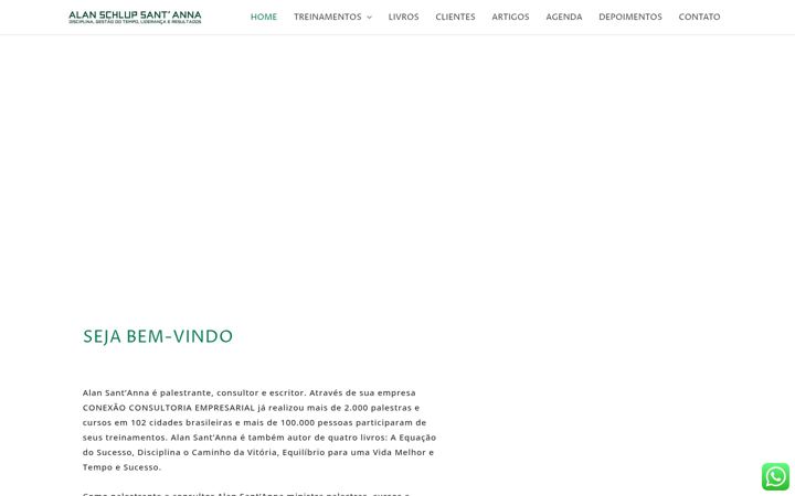 Captură de ecran a alansantanna.com.br