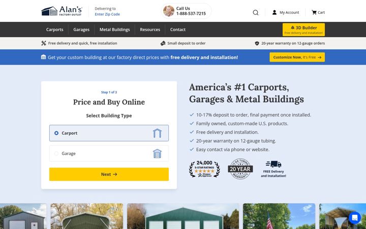 Screenshot of alansfactoryoutlet.com