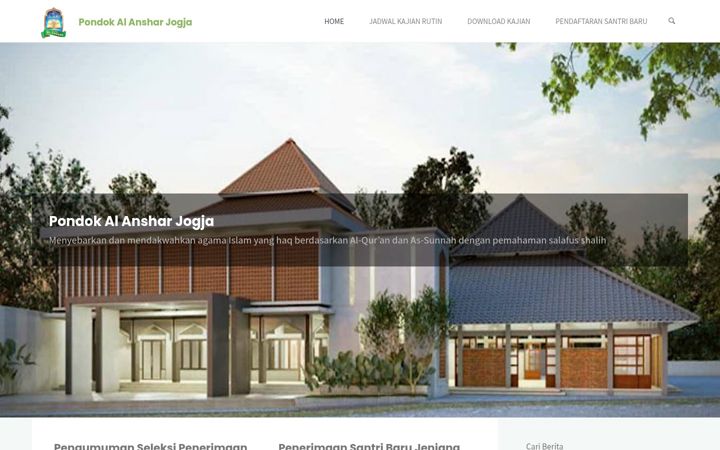 Ekraanipilt saidist alansharjogja.com