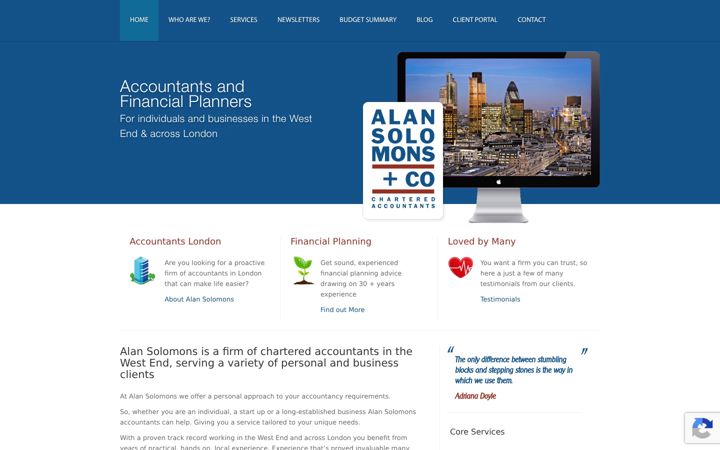 Zrzut ekranu alansolomons.co.uk