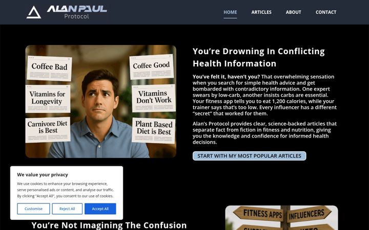 Screenshot of alansprotocol.com