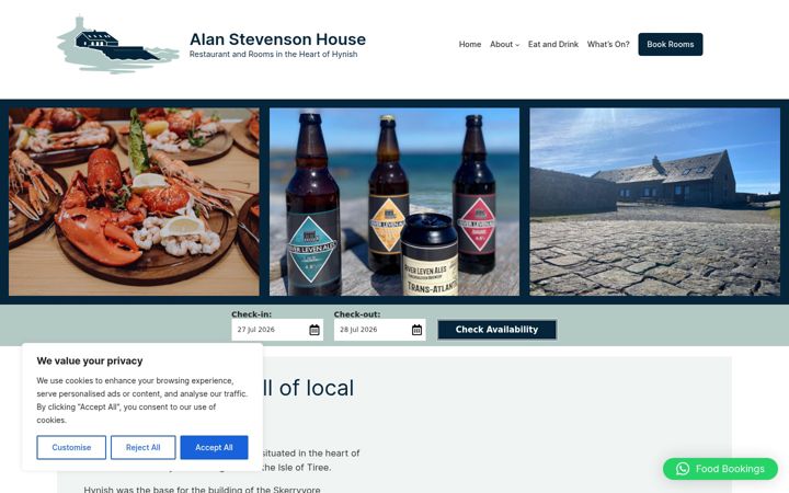 Screenshot of alanstevensonhouse.co.uk