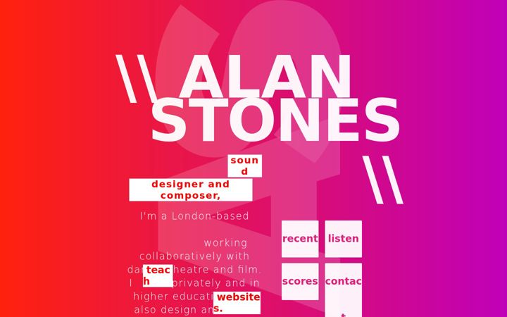 Screenshot of alanstones.eu