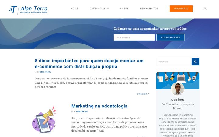 Screenshot of alanterra.com.br