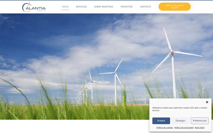 Screenshot of alantiaingenieria.com