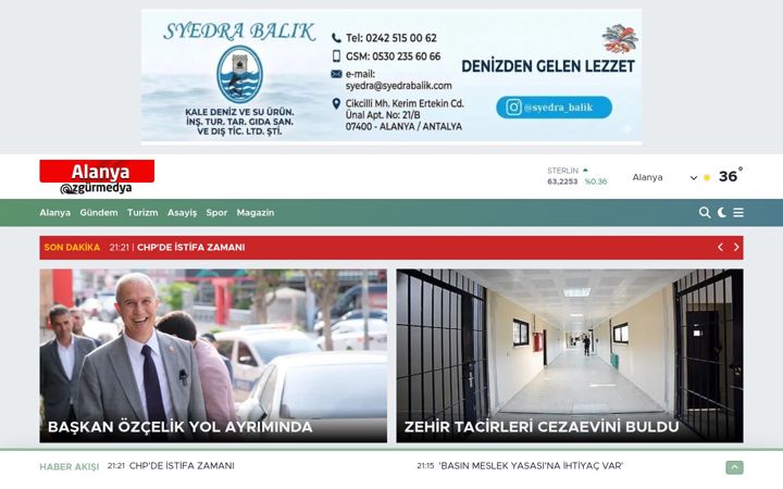Screenshot of alanyaozgurmedya.com