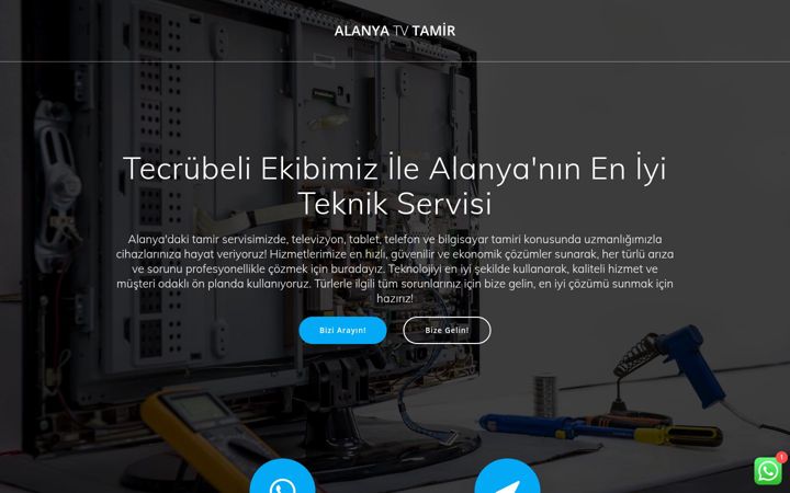 Screenshot of alanyatvtamir.com