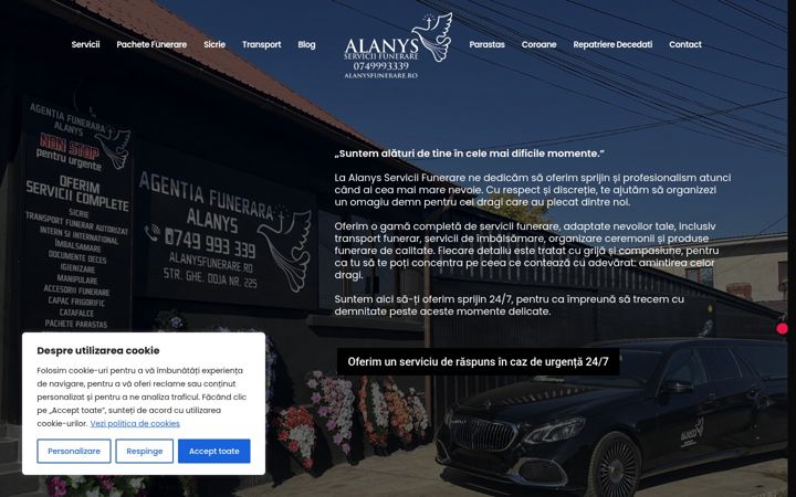 Screenshot of alanysfunerare.ro