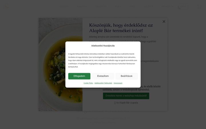 Posnetek zaslona alaplebar.hu