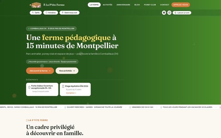 Screenshot of alaptiteferme.fr
