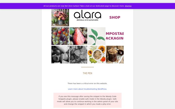 Screenshot di alara.co.uk