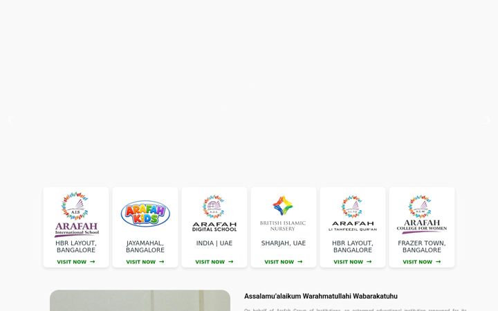 Screenshot of alarafah.org