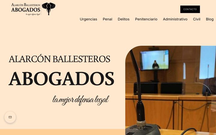 Screenshot of alarconballesteros.com