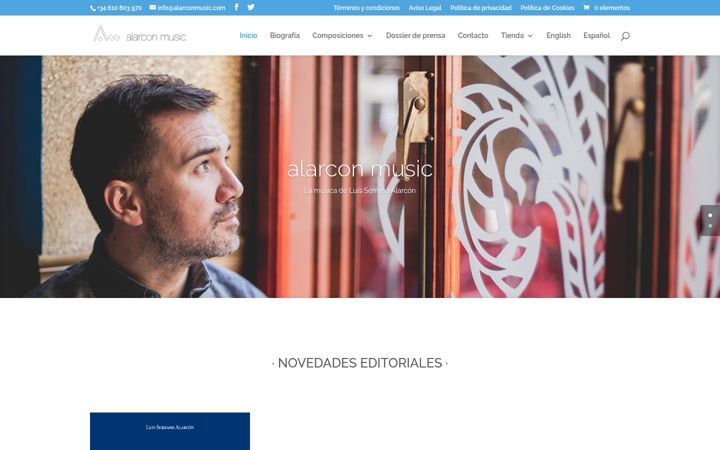 Ekrano kopija alarconmusic.com