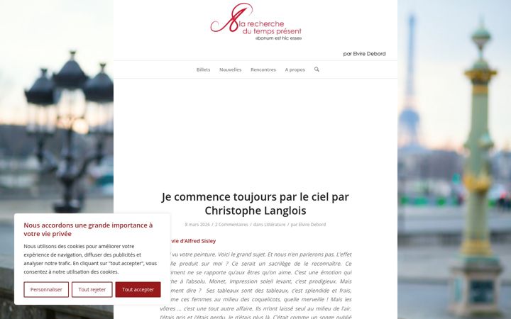 Screenshot of alarecherchedutempspresent.fr