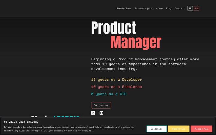 Screenshot of alariclg.com