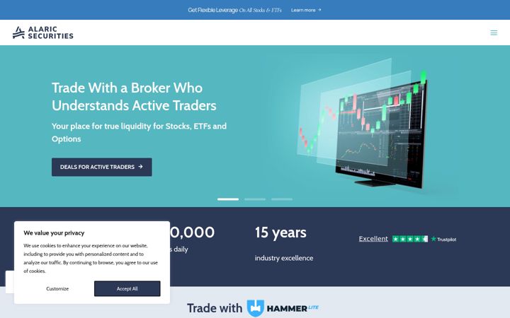 Ekrano kopija alarictrader.com