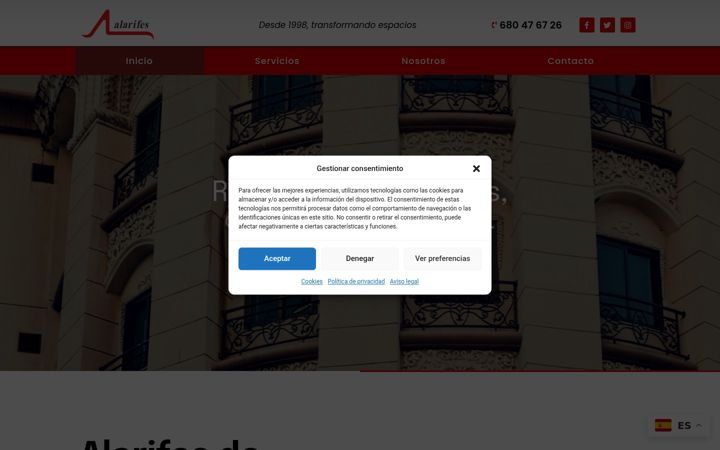 Screenshot of alarifes.es
