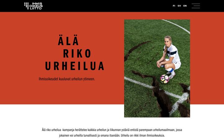 Screenshot of alarikourheilua.fi