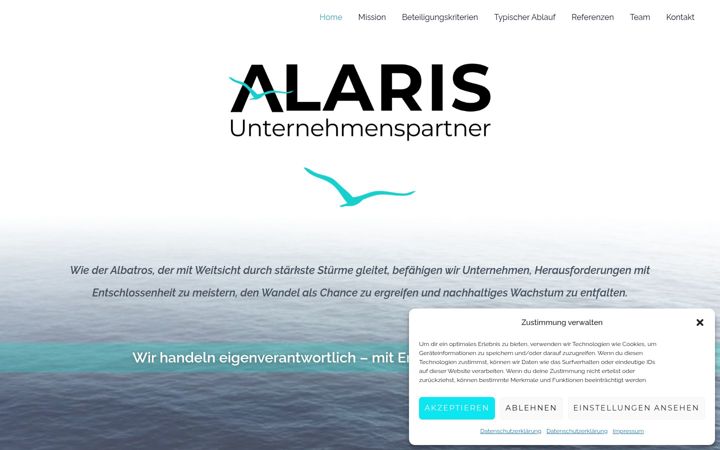 Screenshot of alaris-gruppe.com