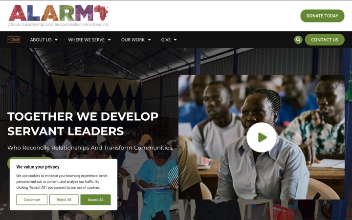 Screenshot of alarm-inc.org