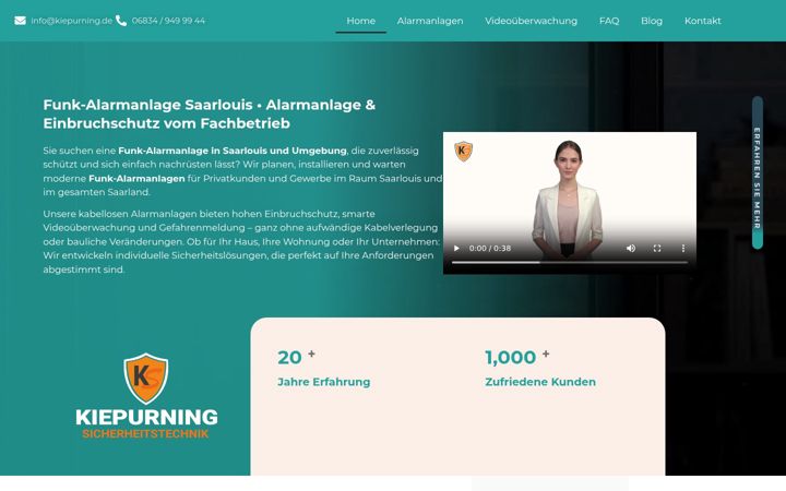Screenshot του alarmanlage-saar.de