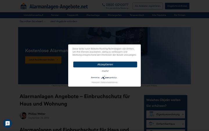 Screenshot του alarmanlagen-angebote.net