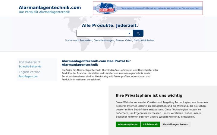 Screenshot of alarmanlagentechnik.com