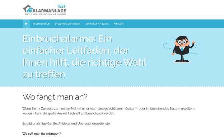 Screenshot of alarmanlagetest.de