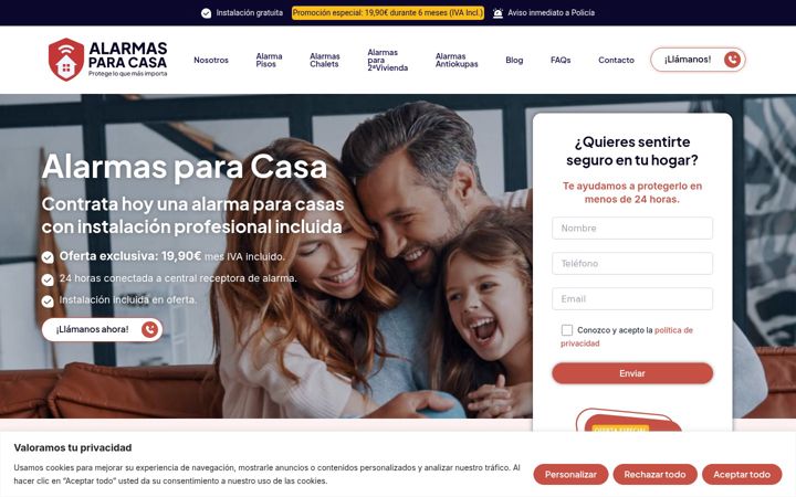 Screenshot of alarmas-para-casa.com
