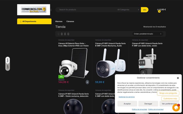 Screenshot of alarmasincuota.com