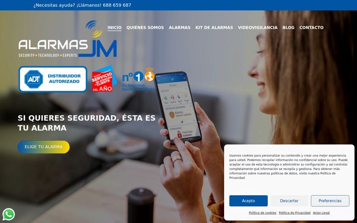 Captura de ecrã de alarmasjm.com