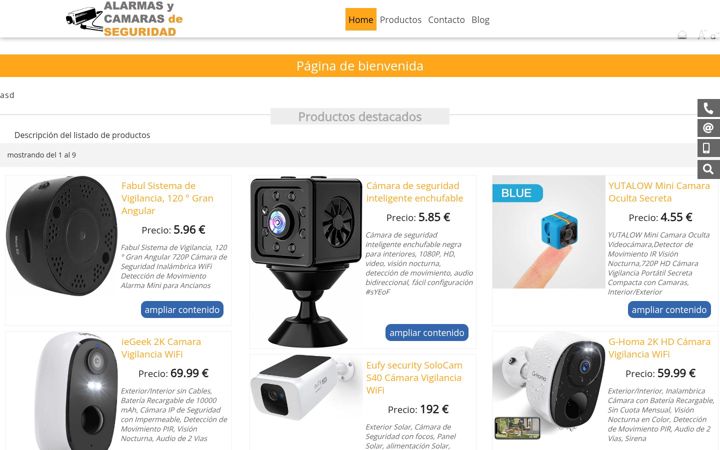 Screenshot of alarmasycamarasdeseguridad.es