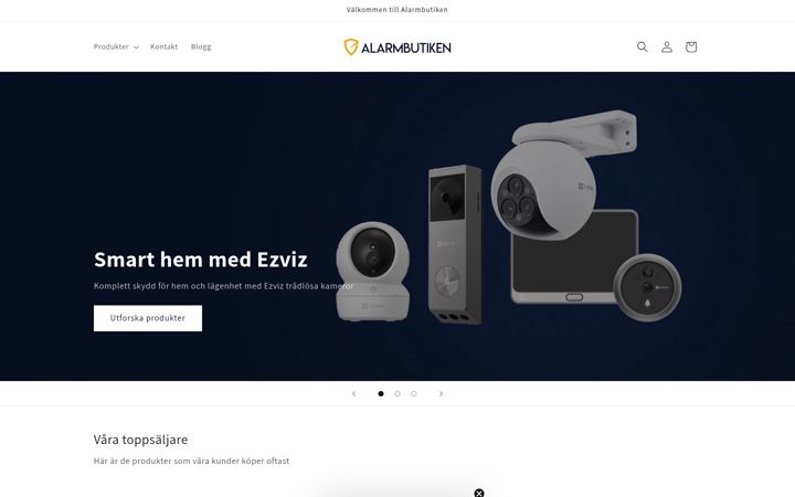Screenshot of alarmbutiken.com