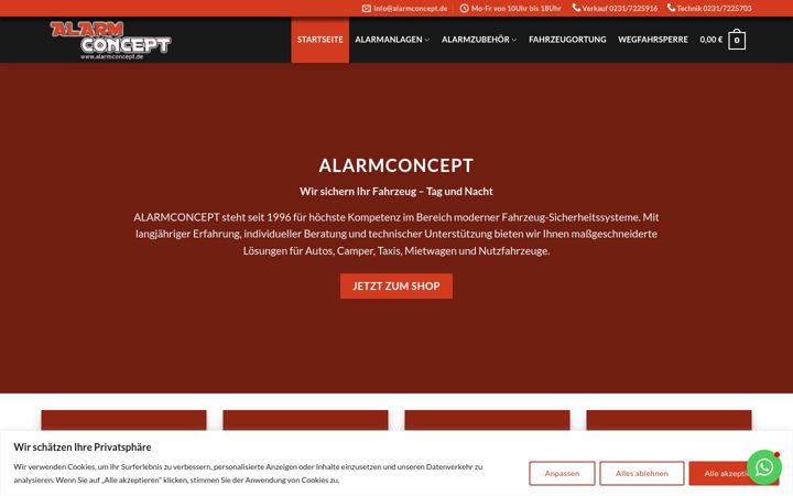 Екранна снимка на alarmconcept.de