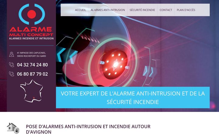 Screenshot of alarme-multi-concept.fr