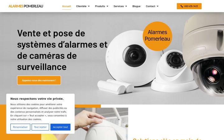 Screenshot of alarme-pomerleau.com