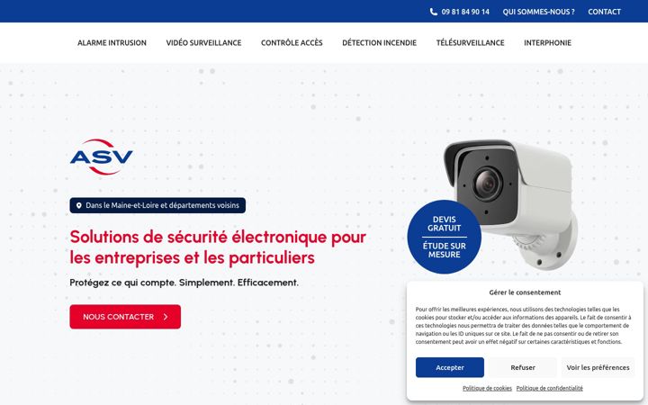 Екранна снимка на alarme-securite-video.fr