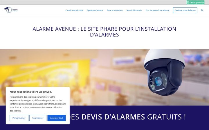 Screenshot of alarmeavenue.com