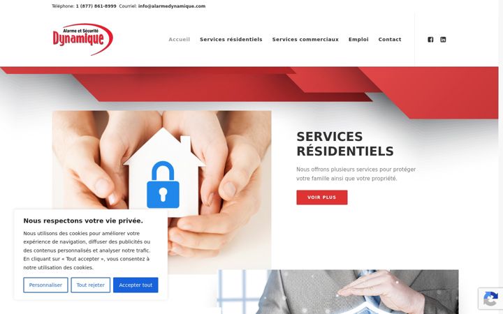 Screenshot of alarmedynamique.com