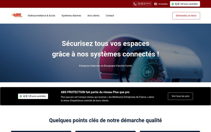 Screenshot of alarmes-absprotection.com